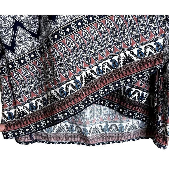 NEW Francesca's Alya Womens Black White Long Sleeve Tulip Hem Alya Midi Shift - Picture 9 of 9